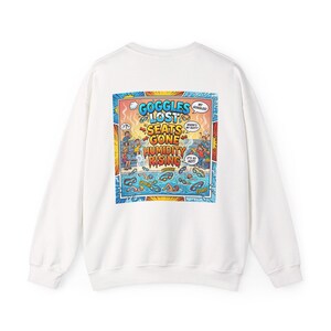 Surf Sweatshirt, Retro Comic Print, Colorful Coastal Style (S-5XL) image 2
