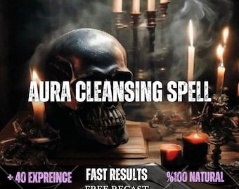 Aura Cleansing Spell – Energy Clearing Ritual, Spiritual Reset, Protection, Positive Energy, Emotional Balance & Fresh Start