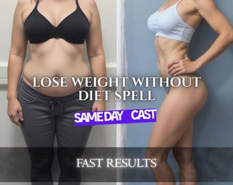 Lose Weight Without Diet Spell, Healthy Lifestyle Manifestation, Wellness Ritual, Body Confidence Spell, Self Care Energy