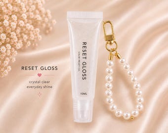 Klare Lipgloss Schlüsselanhänger | Feuchtigkeitsspendende, nicht parfümierte, leichte Formel (10 ml)