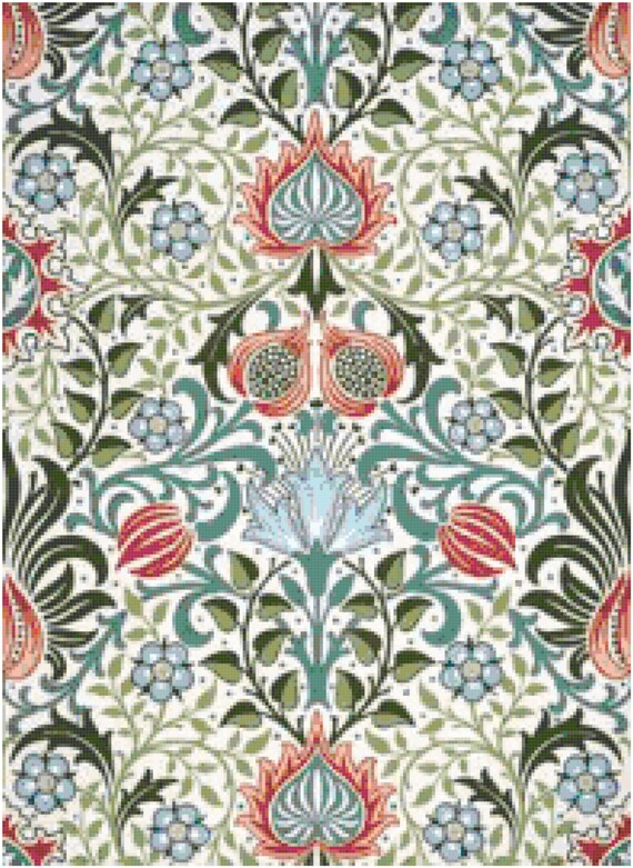 William Morris Persian Wallpaper Design Counted Cross Stitch Etsy William Morris Persian Wallpaper Design Counted Cross Stitch Etsy