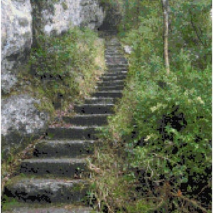 Bergpfad Landschaft Kreuzstich Anleitung PDF Download by Stitching Addiction