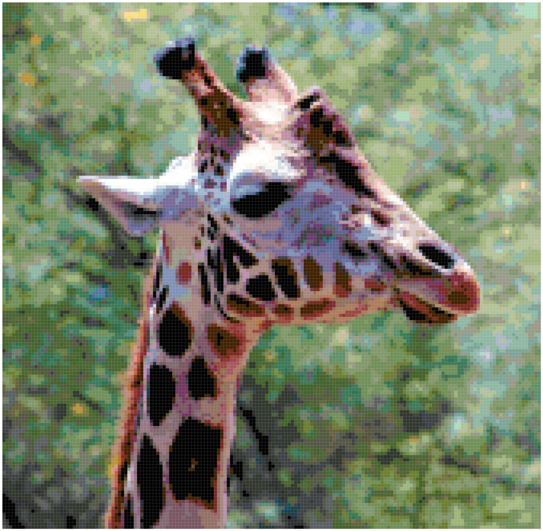 Giraffe Counted Cross Stitch Pattern Chart PDF Download by Stitching ...