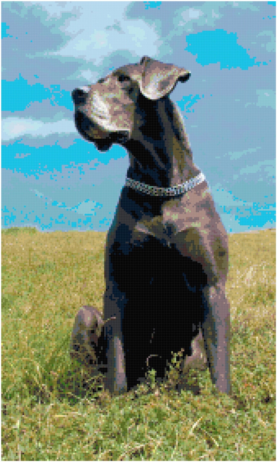 Great Dane Counted Cross Stitch Pattern Chart PDF Download ...