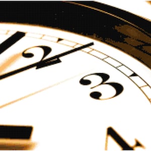 Clock Counted Cross Stitch Pattern Chart PDF Download by Stitching Addiction