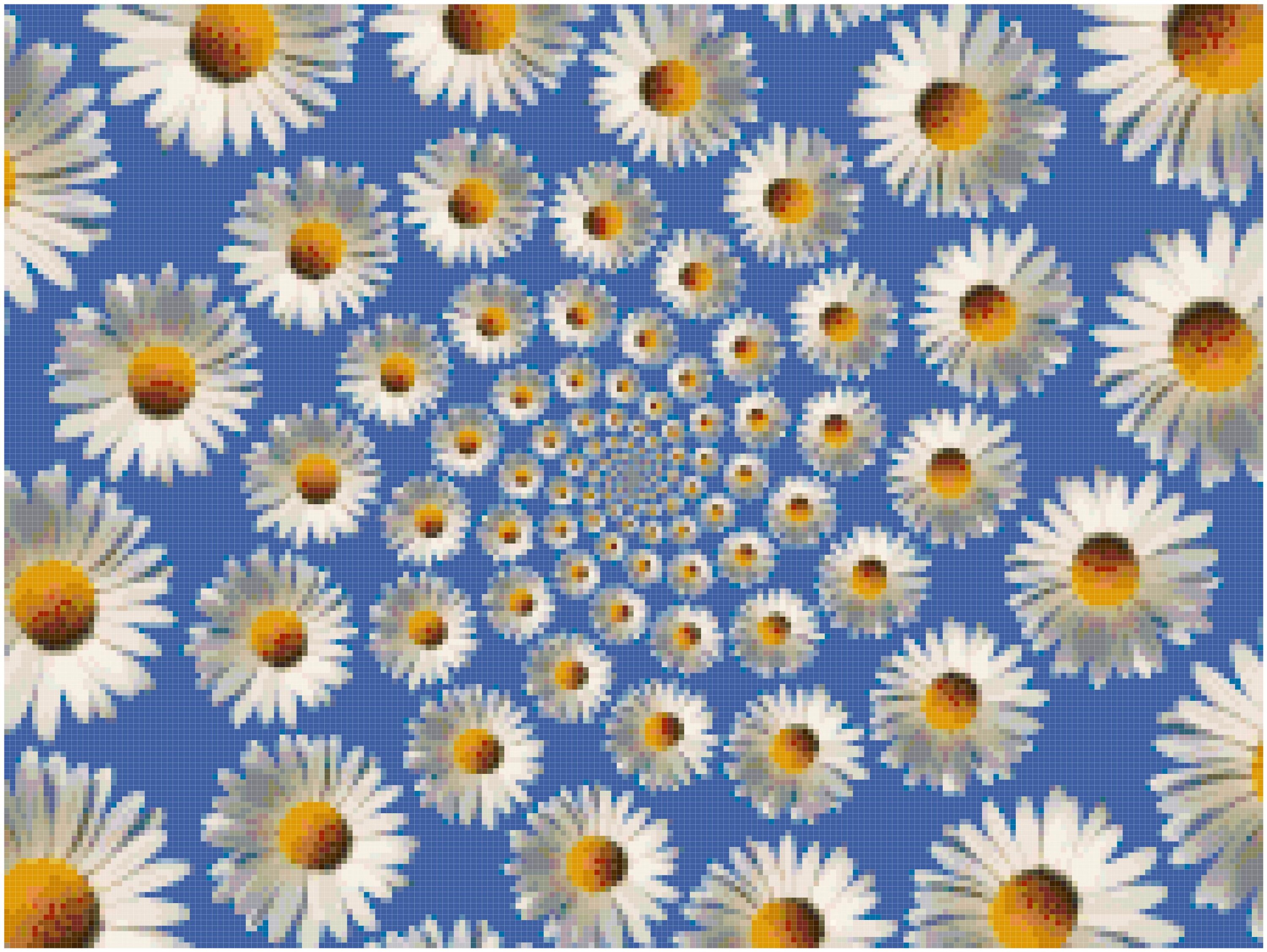 Daisy Spiral Counted Cross Stitch Pattern Chart PDF Download - Etsy