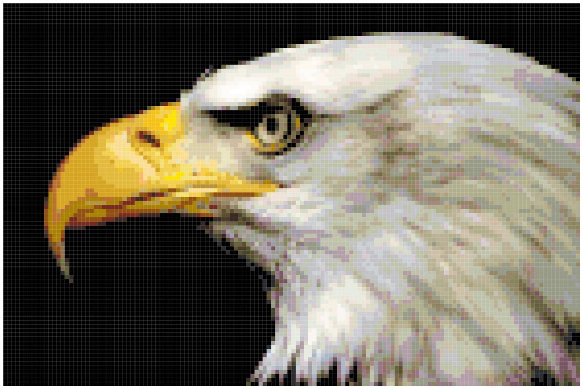 Mighty Bald Eagle Counted Cross Stitch Pattern Chart PDF - Etsy