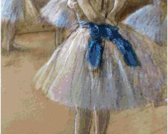 エドガー・ドガの踊り子の習作 クロスステッチのパターンチャート PDF
