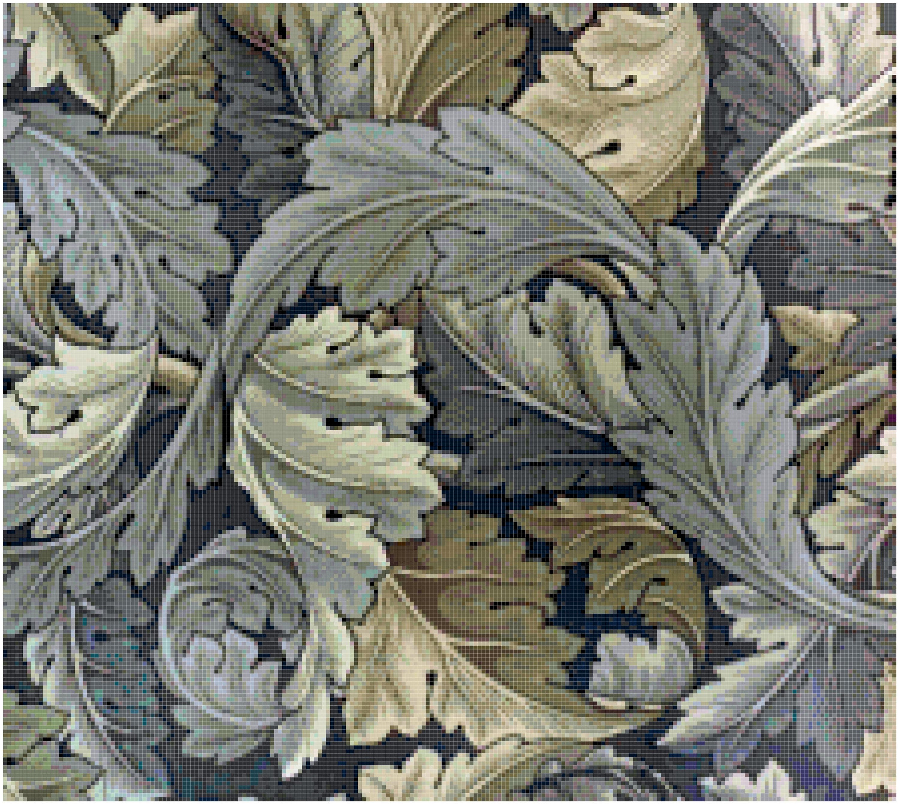 William Morris Acanthus Leaves Blue Tapestry Wallpaper Design - Etsy