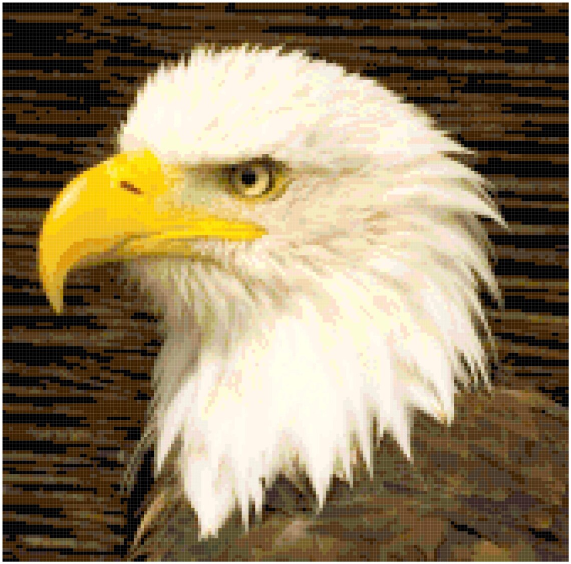 Bald Eagle Counted Cross Stitch Pattern Chart PDF Download by - Etsy