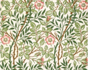 William Morris Sweetbriar Wallpaper Design Counted Cross Stitch Pattern Chart PDF Download by Stitching Addiction