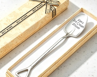 Paletta da gelato personalizzata con incisione e scatola, regalo personalizzato con nome per papà, nonno, mamma, nonno, regalo di compleanno unico
