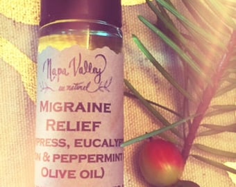 Migraine Relief Roll-On in 1/3 oz. glass bottle (will be clear or amber)