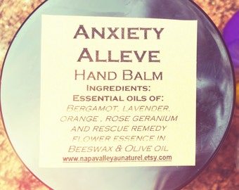 Anxiety Alleve Hand Balm in 2 ounce glass jar