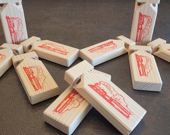 Mini Train Whistle! Wooden two-tone Train Whistle. Woo Woo!