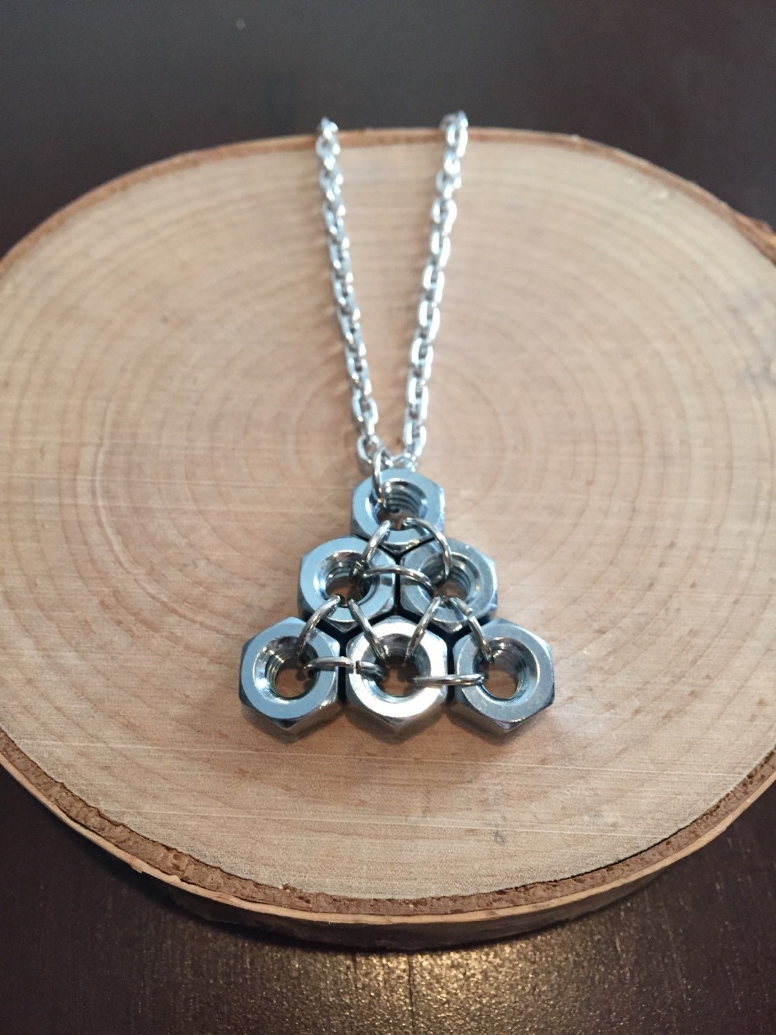 Nuts and Bolts Necklace Hardware in the style of Chainmaille Etsy