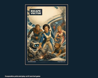 Escape Vector Printable Cooperative Sci-Fi Board Game PDF | Print-and-Play Survival Game