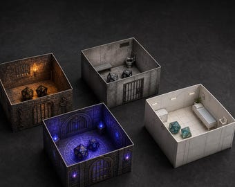 Dice Jails: Four Printable Dice Prisons - Low-Ink Collection