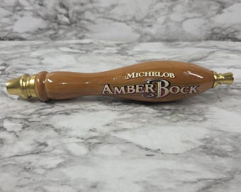 Michelob Amber Bock 12" Bierhahn aus Holz, Griff siehe Beschreibung