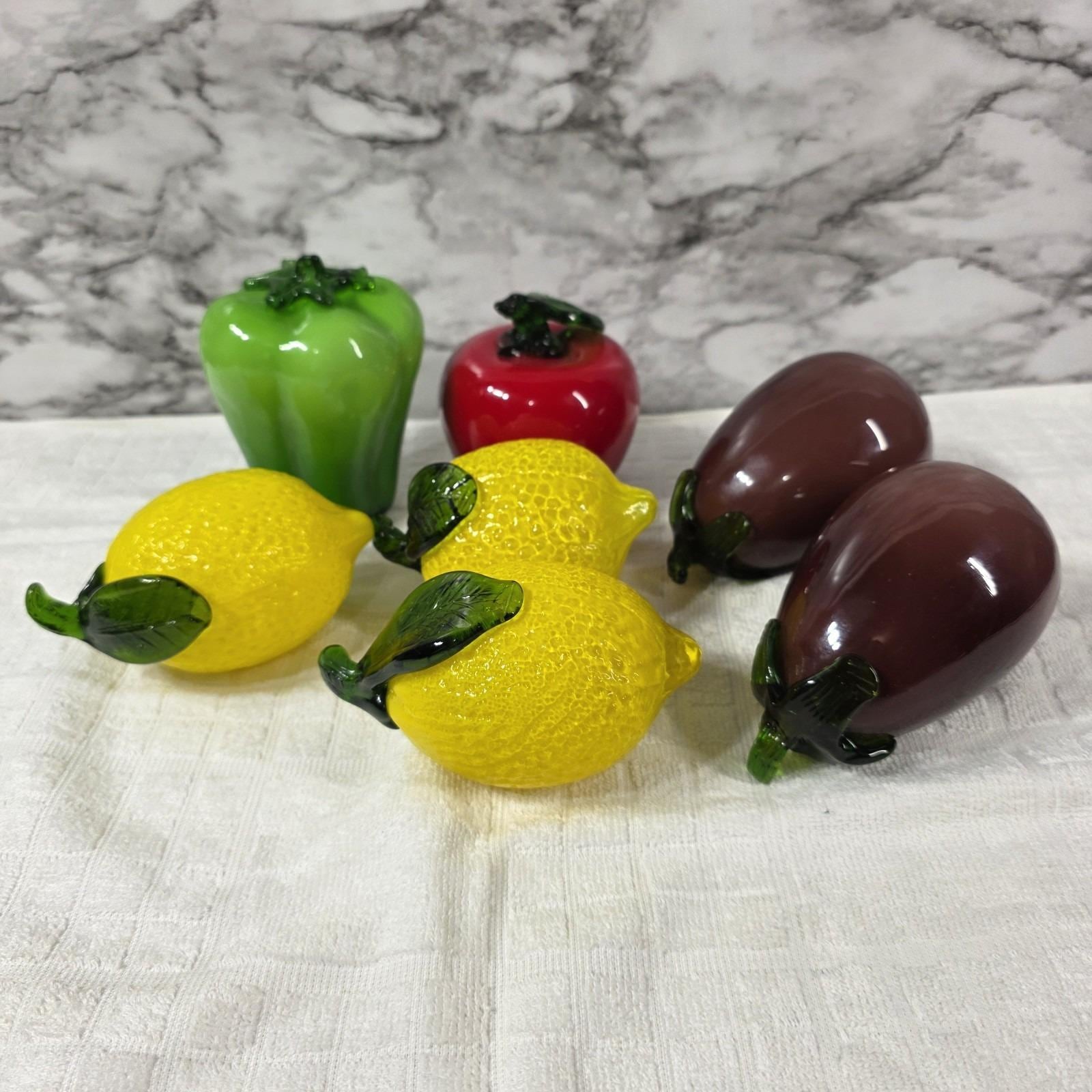 Glass Fruits and Vegetables - Etsy
