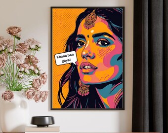 Khana Ban Gaya! - Funny Punjabi Kitchen Pop Art Print (Digital Download)