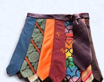 The Hello, Mister Sun (Small 28-33 waist/vintage/reclaimed tie skirt #19)
