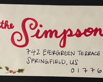 Hand Lettered Envelopes | Engagement, Wedding, Holiday, Event Envelopes | Handwritten | Personally Designed