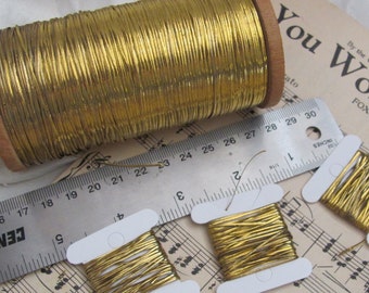 Amazing Rare Antique French Early Century Gold Flat Metal Thread France - Many other types of metal thread to choose from in my shop