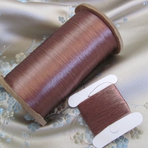 100% Silk Thread // Antique Embroidery Floss Thread Real Silk // Brown 20 40 60 yards each // 60+ More Colors Available in my shop