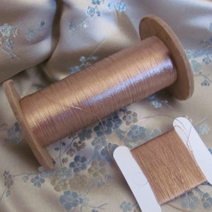 100% Silk Thread // Antique Embroidery Floss Thread Real Silk /// Taupe 20 40 60 yards // 60+ More Colors Available *free letter rate ship*