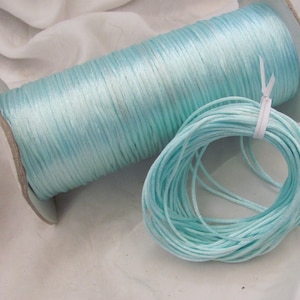 Vintage Light Turquoise Blue Satin Rat Tail Cord Sewing Trim 2mm Extra Fancy - 10 oder mehr Yards - Mehr verfügbar und viele mehr Farben!!