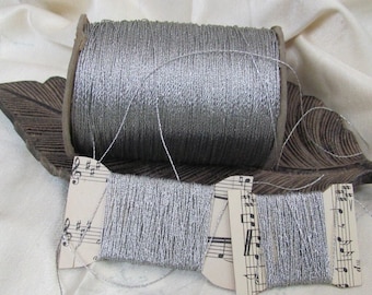 Silver Metal Thread 2 Ply Twisted Metallic Thread - Choose your length 5yds 10 yds 20yds 40yds  - lots more available