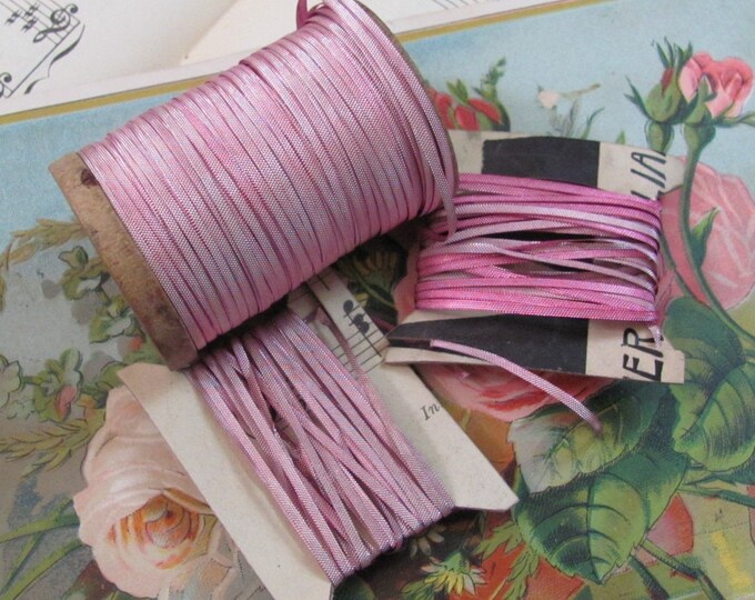 Pink Ribbon Metal Pink Real Metal Thread Ribbon Flat Textured Embossed Bullion Tinsel ...