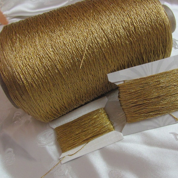 Twisted Gold Metal Metallic Embroidery Thread // 10 - 25 - 50 yards per - more available!! Lots of threads in my shop!