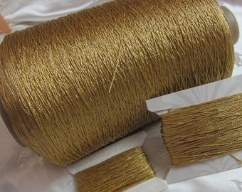 Gold Metallic Braided Woven Cord Christmas Crafts Gift Wrap Vintage // 5 10  25 Yards More Available 