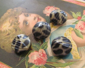 4 Art Deco Plastic Celluloid Metal Back Shank Buttons 19mm // Antique Vintage Collectible Buttons // Many more to choose from