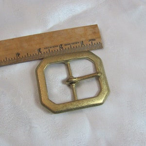 Solid Brass Belt Buckle 40mm 1 1/2 Inch Antique Vintage Leather