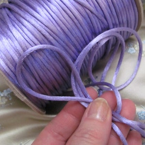 Vintage Lila Satin Rattenschwanz Kordel Nähen Zierleiste 3 mm 1/8 "Zoll Extra Fancy - 10 Meter - Mehr verfügbar und viele mehr Farben!!