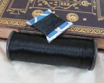 100% Silk Thread // Antique Embroidery Floss Fine Thread Real Silk // Black 20 40 60 yards // Over 70 Colors Available in my shop