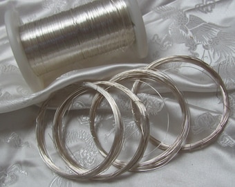 Fil de métal plaqué argent de calibre 26, rond et doux - 10 yards - 26ga awg - beau et brillant - emballage de fabrication de bijoux