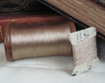 100% Silk Thread // Amazing Antique French Embroidery Floss Real Silk // Light Brown 20 40 60 yards // Over 70 Colors Available in my shop
