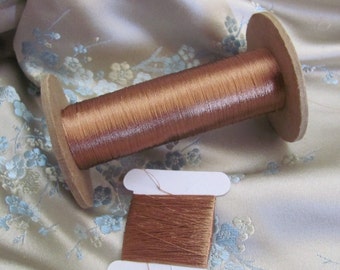 100% Silk Thread // Antique Embroidery Floss Real Pure Silk // Rust 20 yards each // 60+ More Colors Available *free letter rate shipping*