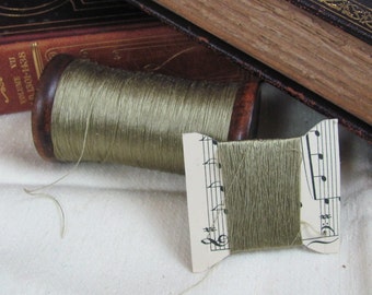 100% Silk Thread // Antique French Embroidery Floss Thread Real Silk // Green 20 40 60 yards each // Over 70 Colors Available in my shop