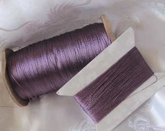 Silk Thread // Antique Embroidery Sewing Threads Real Silk // Lavender Purple 20 40 60 yards // 60 More Colors Available