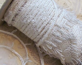 Vintage Off White Button Loop Wedding Dress Sewing Trim 1&quot; Inch Loop Increments  - 3 Yards Each - More Available
