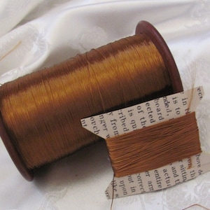 100% Silk // Antique Early Century Embroidery Floss Fiber Thread // Rust 20 40 yards singe or double strand // 70+ More Colors Available