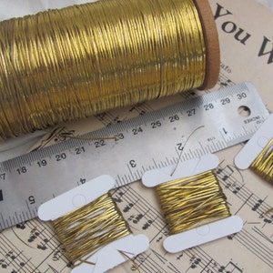 Amazing Rare Antique French Early Century Gold Flat Metal Thread France - Many other types of metal thread to choose from in my shop