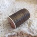 Metal Thread Spool Antique French Early Century Dark Gold or Bronze 1 Ply Metal Thread Wooden Spool #07