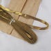 Metal Ribbon Antique French Early Century Bright Gold Metal Lame Ribbon 3/8" Inch 8mm Wide ONE YARD