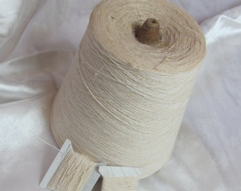 Linen & Wool Thread // Vintage Embroidery Thread 100% Natural Off White // 20 yards - More Available